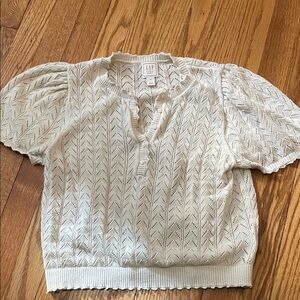 GAP x DOEN Women's White Textured Blouse